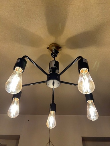 ペンダントライト シンプリ BK 278P-5 LED電球5個