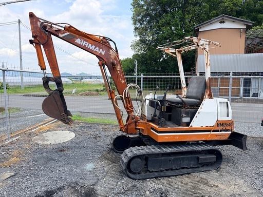 AIRMAN ユンボ HM25S 2.5t 排土板 ゴムキャタ ディーゼル ミニユンボ バックホー 油圧ショベル
