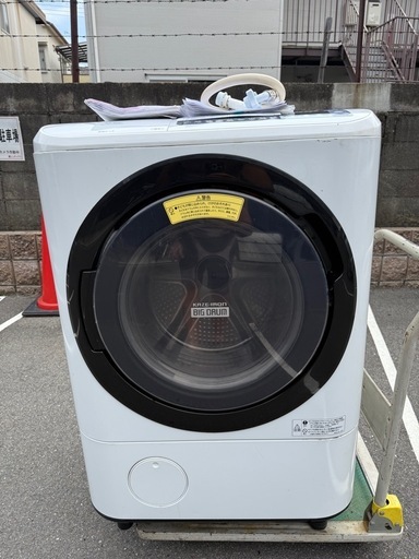 【整備済み・別府市】日立 ドラム式洗濯乾燥機 BD-NX120BE5L 12kg/6kg 2018年製 ビッグドラム 分解洗浄済み 
