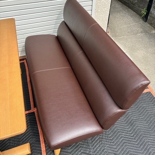 配送&設置込み【美品】浜本工芸 ダイニング4点セット テーブル・ソファ・ベンチ・スツール