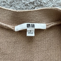 レディース　カーディガン　ベージュ　size L　の画像