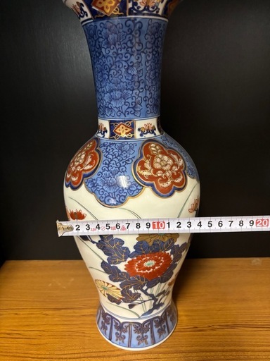 染付 花瓶 陶器 青白 骨董品 美術品 インテリア 花器