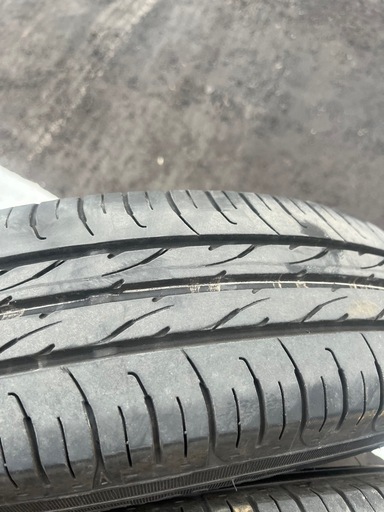 80R13中古タイヤセット（1本左前横コブあり）