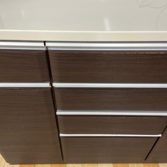 【トレファクラパーク岸和田店】 レンジボード ニトリ ブラウン×ホワイトの画像