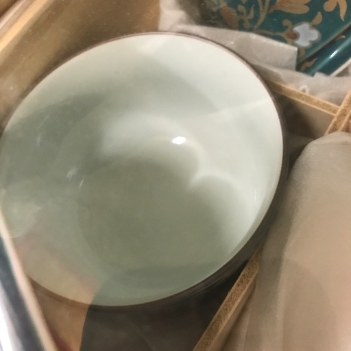 ジャングルジャングル貝塚店　食器　有田焼　茶器　揃え　緑　グリーン　花　植物　和風　オシャレ　未使用　貝塚市　二色浜
