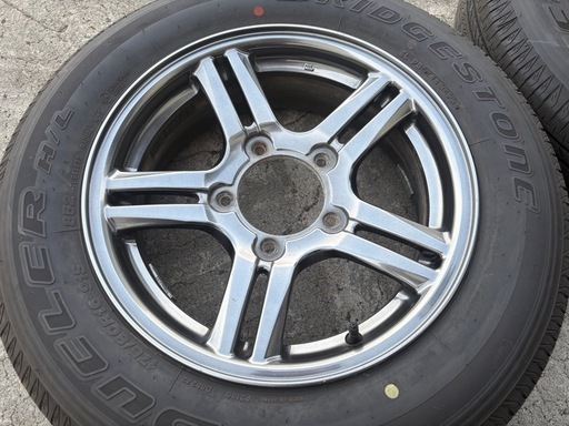 スズキ純正 JB23ジムニー ランドベンチャー アルミホイール夏タイヤセット BS 175/80R16 4本 7-8分山 2023年製
