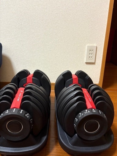【美品】可変式ダンベル24kg×2（48kg）＋トレーニングベンチセット