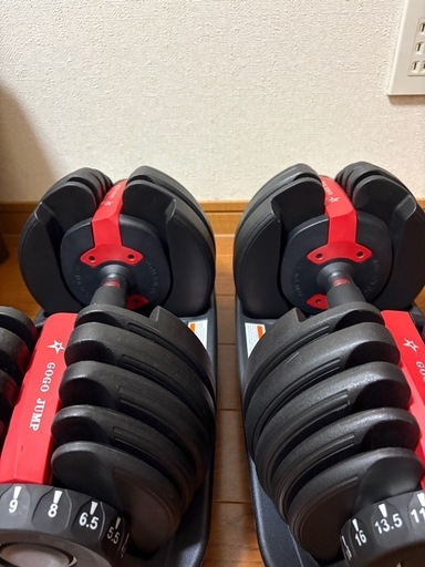 【美品】可変式ダンベル24kg×2（48kg）＋トレーニングベンチセット