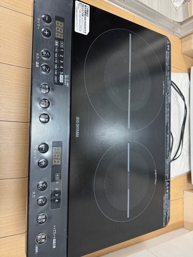 (〆)IH 二口コンロ　アイリスオーヤマ