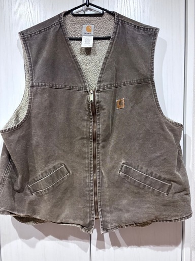 カーハート carhartt ダックベスト　USA製 フェード