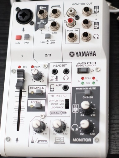 YAMAHA AG03（初代）＋AT2020 配信用セット USB/XLRケーブル付き
