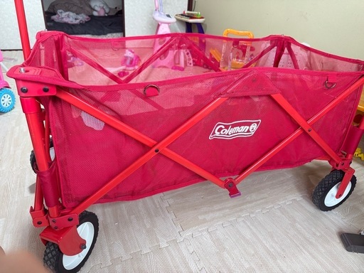 Coleman アウトドアワゴン レッド　メッシュ　コールマン　赤
