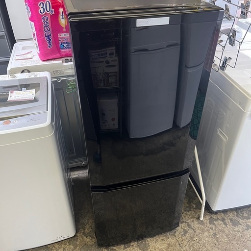 万代店 三菱 2ドア ノンフロン冷凍冷蔵庫 MR-P15A-B 2017年製 ブラック 146L