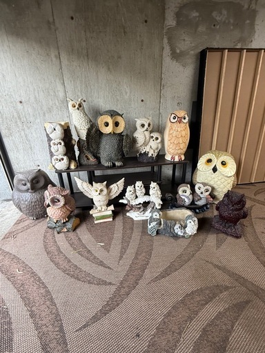 フクロウ！置物！大小色々！現状渡し！画像の物が全てになります。