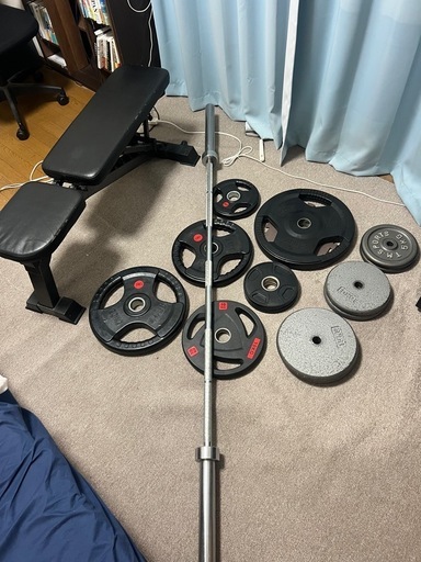 トレーニングベンチ バーベル スクワットラック セット (りん) 東青梅