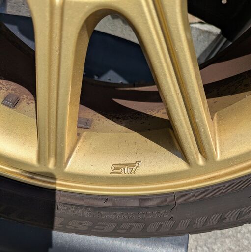 【美品】STI 純正 ENKEI ゴールド アルミホイール 17インチ PCD114.3mm 5穴