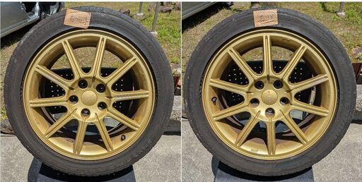 【美品】STI 純正 ENKEI ゴールド アルミホイール 17インチ PCD114.3mm 5穴
