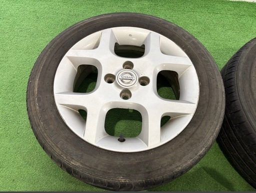 日産 キューブ Z11 純正15インチ アルミホイール タイヤ付 4本セット