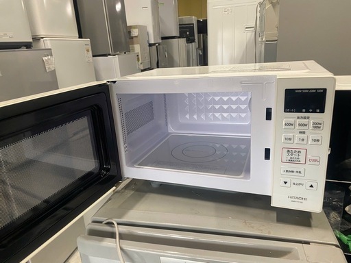 NO A13 配送可能 日立 単機能 電子レンジ 17L ヘルツフリー フラット庫内 ワンタッチ自動あたため インバーター制御 HMR