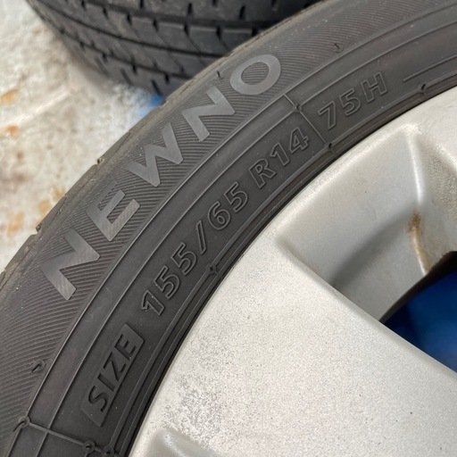 １５５／６５Ｒ１４　スズキ純正　４本セット　アルミホイールつき❣️