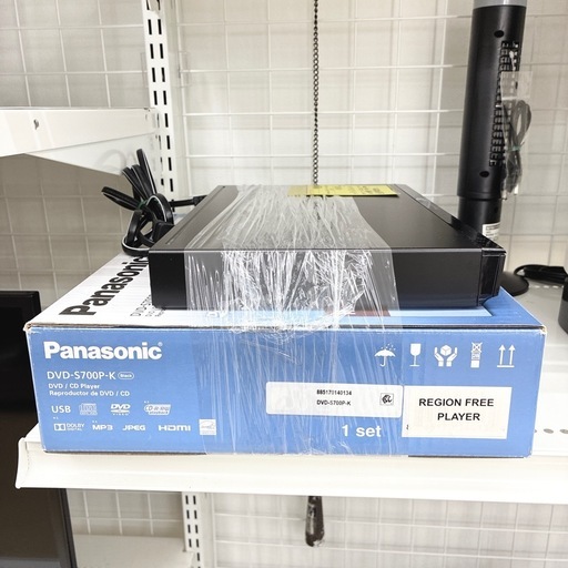 【ドリーム池田】◎ジモティ割7%◎Panasonic/パナソニック「DVDプレイヤー」ブラック　DVD-S700 2024年製【576
