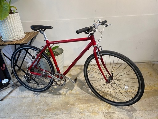 WEEKEND BIKES】510mm 7速ワインレッド (エコペダル) 日進のクロス