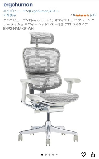 定価11万円 
エルゴヒューマン2 プロ ハイタイプ
