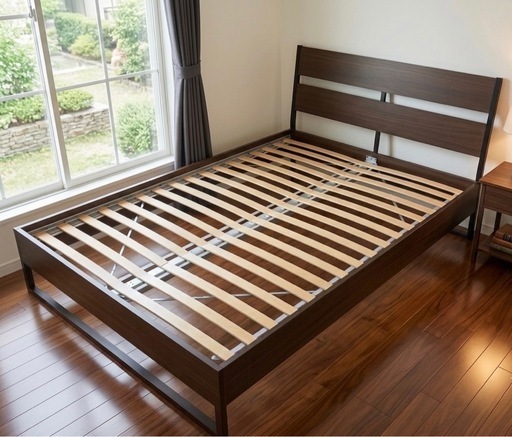 引越し断捨離】美品 IKEA ダブルベッドフレーム TRYSIL（トリスィル）+