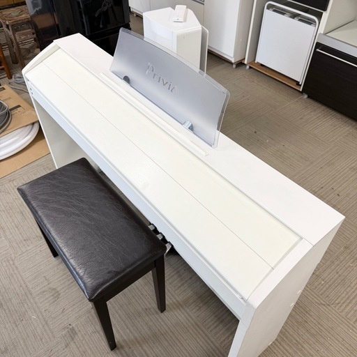 【超美品‼️】カシオ 88鍵盤 電子ピアノ Privia(プリヴィア) 2015年製 キーボード 鍵盤楽器 ヤマハ製椅子付き ホワイト