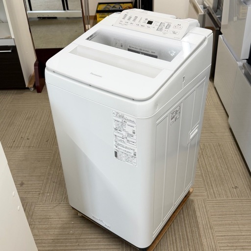 【超美品‼️】パナソニック 2021年製 7.0kg全自動洗濯機 7キロ 自動槽洗浄 おしゃれ着コース ホワイト♪