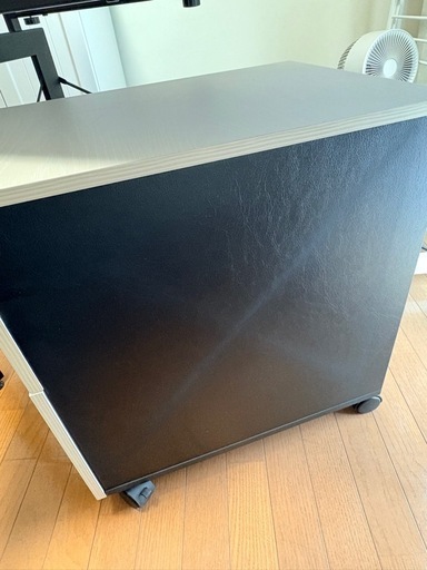     ニトリ 白デスク 幅120cm ワゴン付き