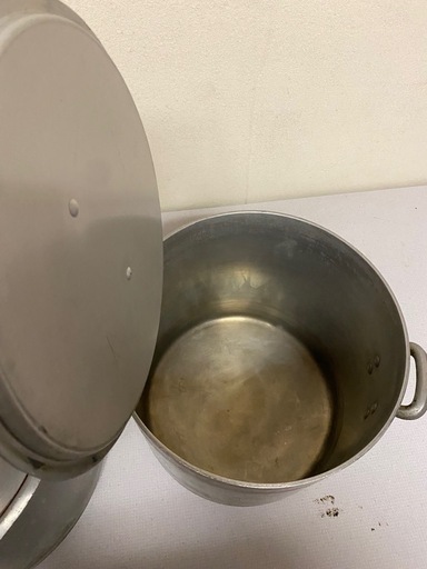蓋付きアルミ寸胴鍋2個セット