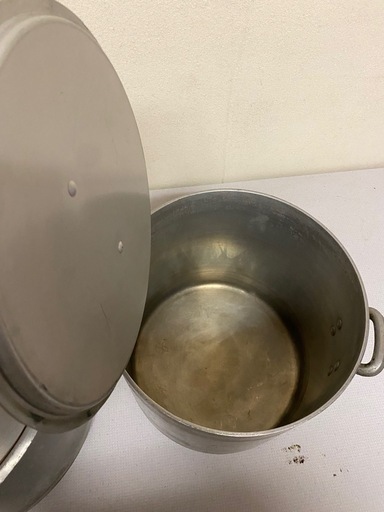 蓋付きアルミ寸胴鍋2個セット