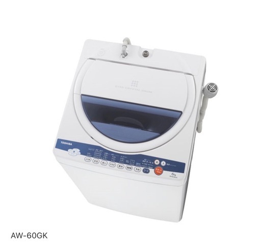 TOSHIBA 全自動洗濯機 AW-60GK 6kg (Uzu) 鳳の生活家電《洗濯機》の