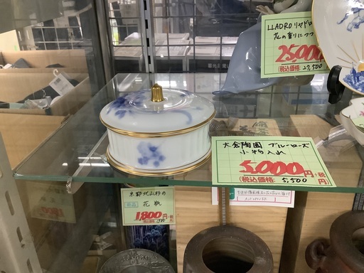 大倉陶園 ブルーローズ 小物入れ 管A260625KK (ベストバイ 静岡県袋井市)