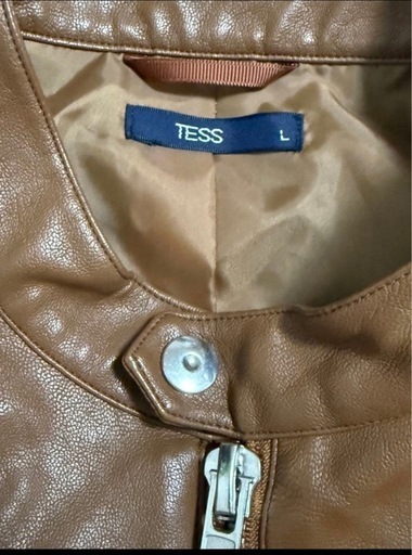 TESS シングルライダースジャケット ブラウン L