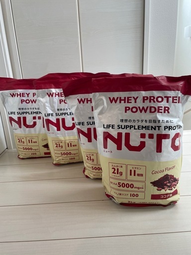 新品未開封 NUTO ホエイプロテインパウダー ココア味3kg    4袋 新品未開封 NUTO ホエイプロテインパウダー ココア味3kg｜Yahoo!フリマ 