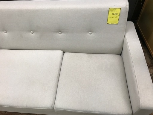 ジャングルジャングル貝塚店　コーナーソファー　アイボリー　脚付き　オットマン　家具　リサイクルショップ　貝塚市　二色浜