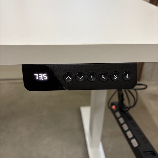 電動昇降デスク 140×70cm ホワイト メモリー機能付