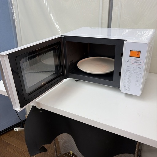 【?買取市場 6ヶ月保証】R741 ☀️ Haier / ハイアール オーブンレンジ （17L / ヘルツフリー）20年製 JM-V1