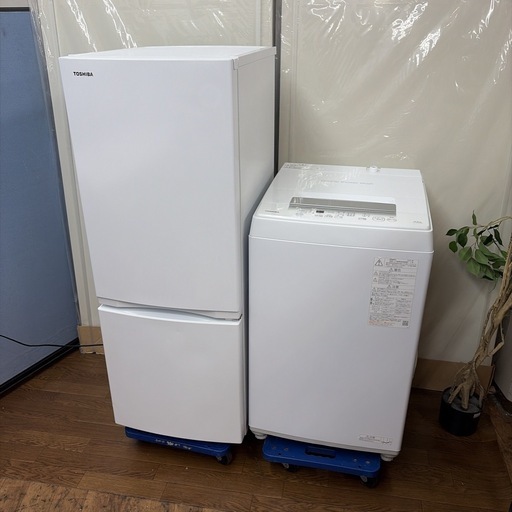 【?買取市場 6ヶ月保証】R509 ☀️2023-24年製の高年式♪ 生活家電2点セット 国内メーカー（TOSHIBA / 東芝） 冷