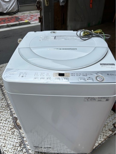 6/29 配送　SHARP 全自動洗濯機 ES-GE6C 6.0kg  2019年製