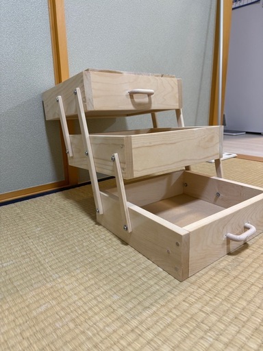木製３段ボックス