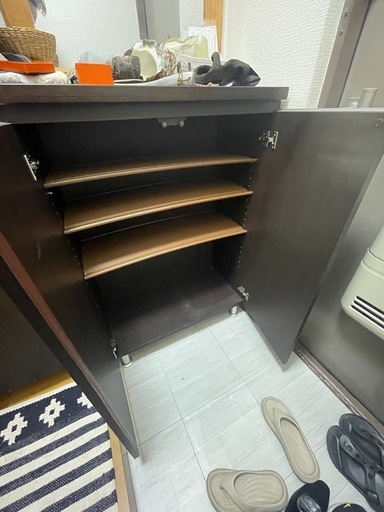 「大容量シューズボックス2台セット　引っ越しのため値下げ」