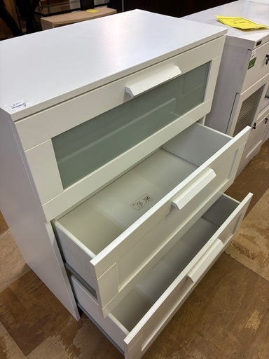 【ジャングル深井店】3段チェスト 白 ホワイト 収納家具 家具 堺市 深井【FU1297】