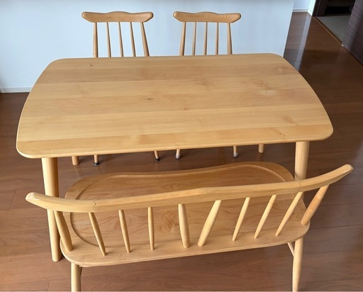 norn ダイニングセット テーブル チェア ISSEIKI NORN DINING 4SET (TABLEx1, CHAIRx2, BENCHx1) | 【公式 