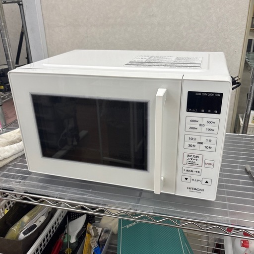 ☆ドリーム荒牧店☆ジモティー割引有☆【クリーニング済み】日立/電子レンジ/HMR-FT19A/2023年製 日立の単機能電子レンジ、HMR-FT19A（ホワイト）