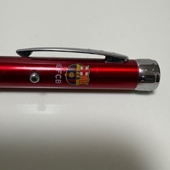 FCバルセロナ【ライト付きボールペン】本体カラー赤色REDの画像