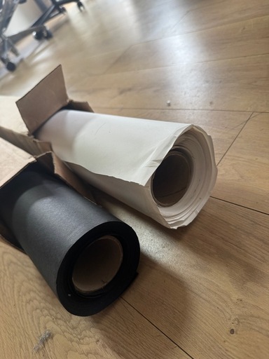 【新品同様/定番2本】撮影用背景紙 Colortone 2.72m×11m 白・黒セット【スタジオ定番・手渡し限定】