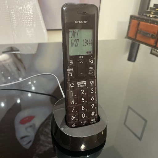 【極美品/付属品完備】シャープ デジタルコードレス電話機 ブラウン系 JD-SF3CL-T（動作確認済み・新品同様）